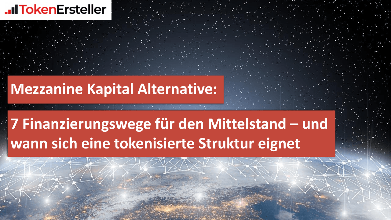 Mezzanine Kapital Alternative 7 Finanzierungswege für den Mittelstand – und wann sich eine tokenisierte Struktur eignet (1)